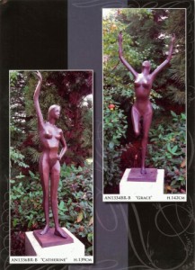 Harasimowicz ogrody - Figury z brązu - postać kobieca w różnych pozycjach (1)